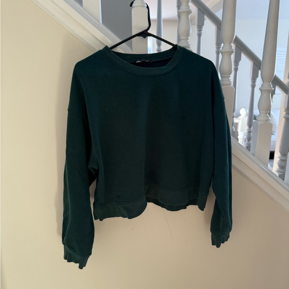 Zara Dark Green Sweatshirt